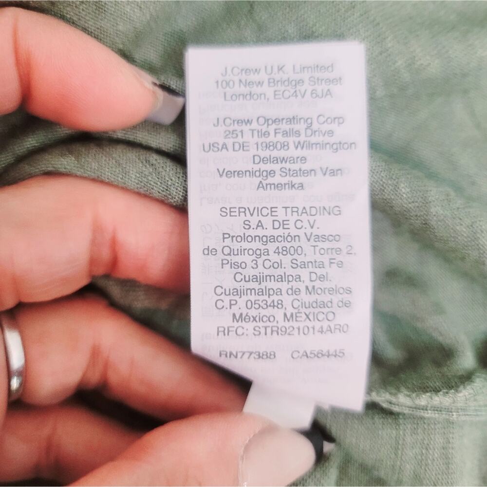 MADEWELL Pine Heather Green Muscle Midi Dress Side Slit Soft Stretch Jersey Sz M - Picture 13 of 16